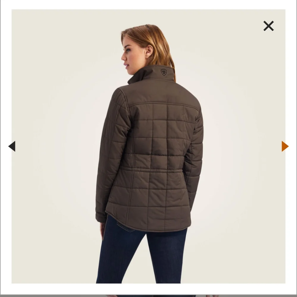 Women's Brown Quilted Ariat Jacket - Picture 2 of 7